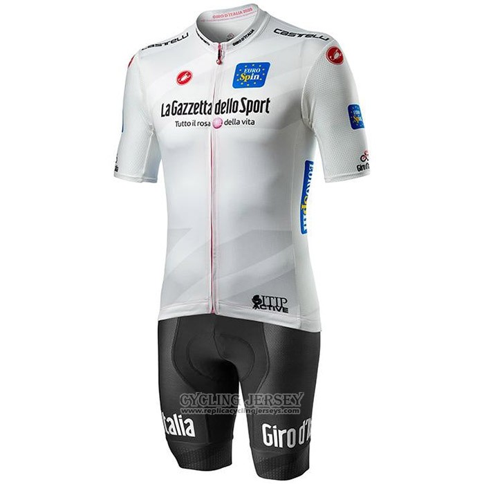 2020 Cycling Jersey Giro D'italy White Short Sleeve And Bib Short